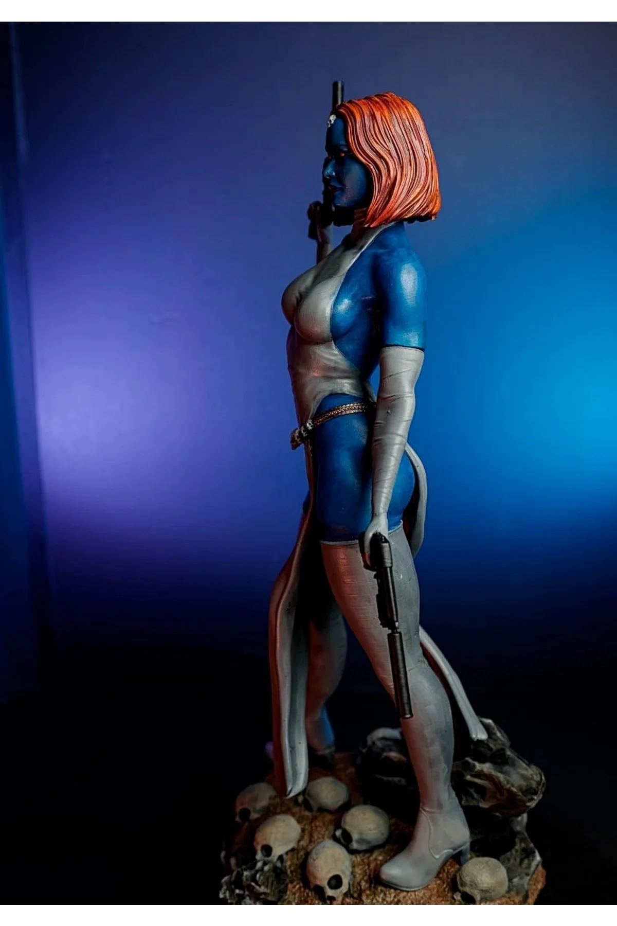 Mystique X-men Double Guns Boyalı Figür 25 Cm (DEV BOY)