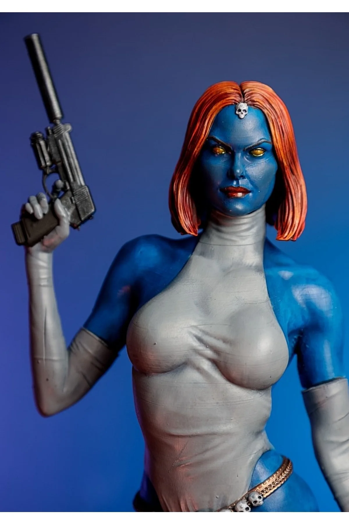 Mystique X-men Double Guns Boyalı Figür 25 Cm (DEV BOY)
