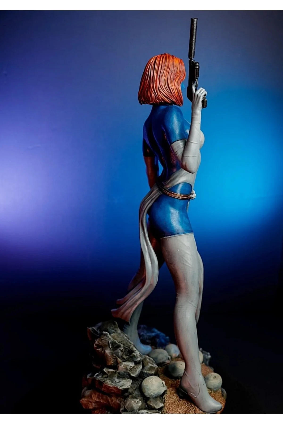 Mystique X-men Double Guns Boyalı Figür 25 Cm (DEV BOY)
