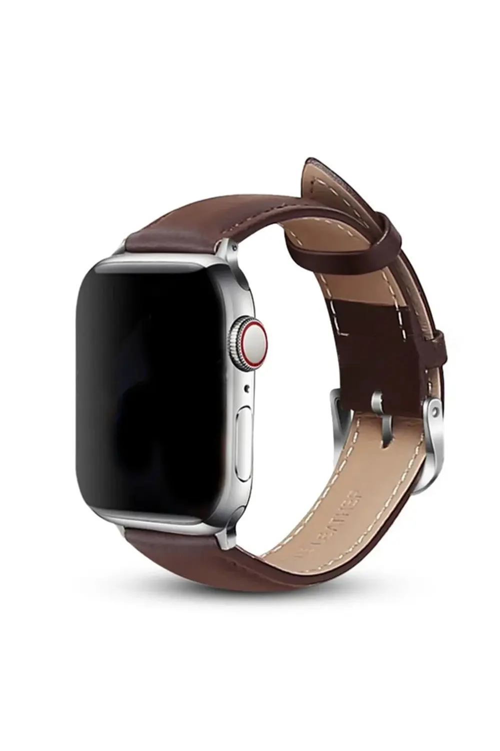 MYT09 Apple Watch 42mm NL26 Deri Kordon - Kahverengi