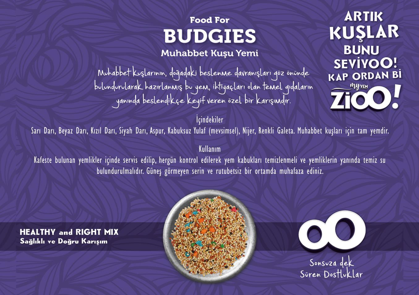 Myyem Zioo Muhabbet Kuşu Yemi 400 gr