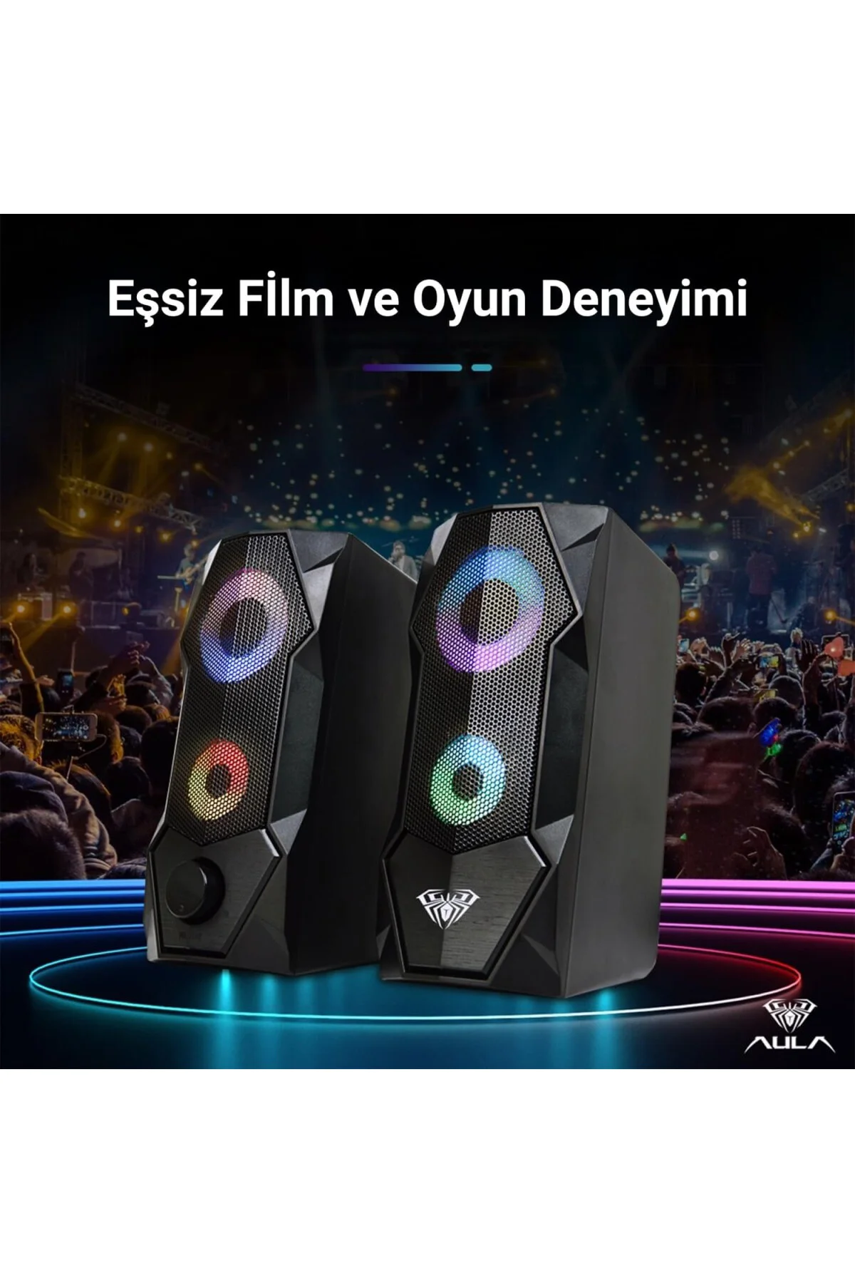 N-301 10W Masaüstü RGB Gaming Oyuncu PC 1+1 Speaker Hoparlör