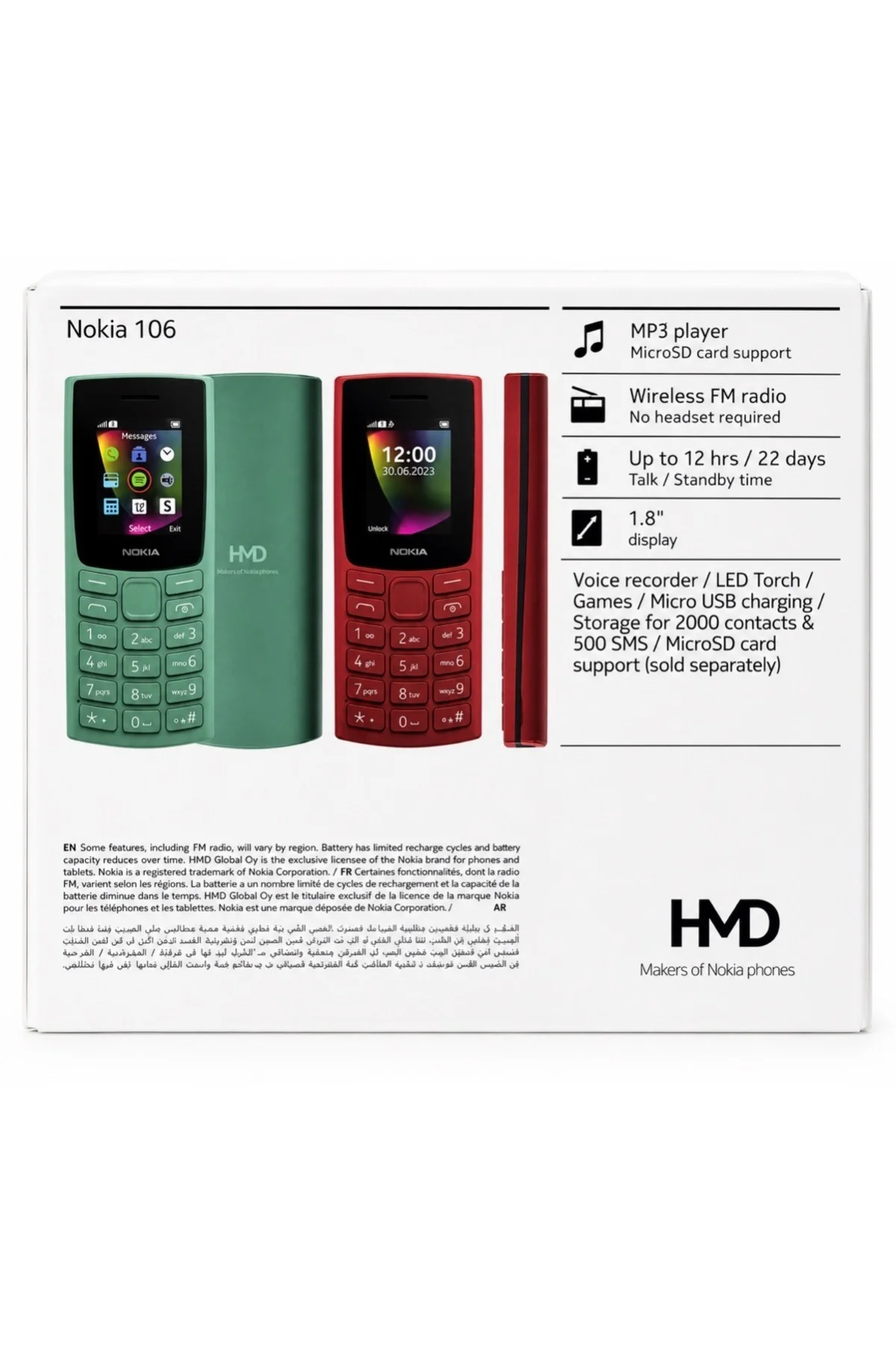 N106 Tuşlu Cep Telefonu Yeni Model (Nokia Türkiye Resmi Distribütör Garantili)