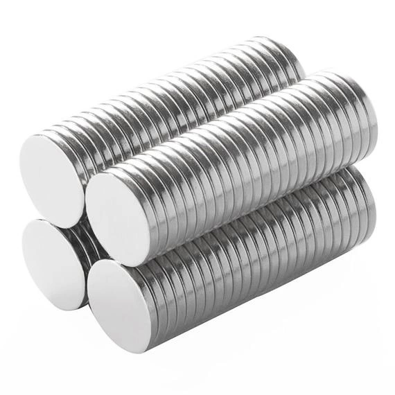 N35 10x2 Mm Neodyum Mıknatıs 500 Adet, Yuvarlak, Nikel Kaplamalı