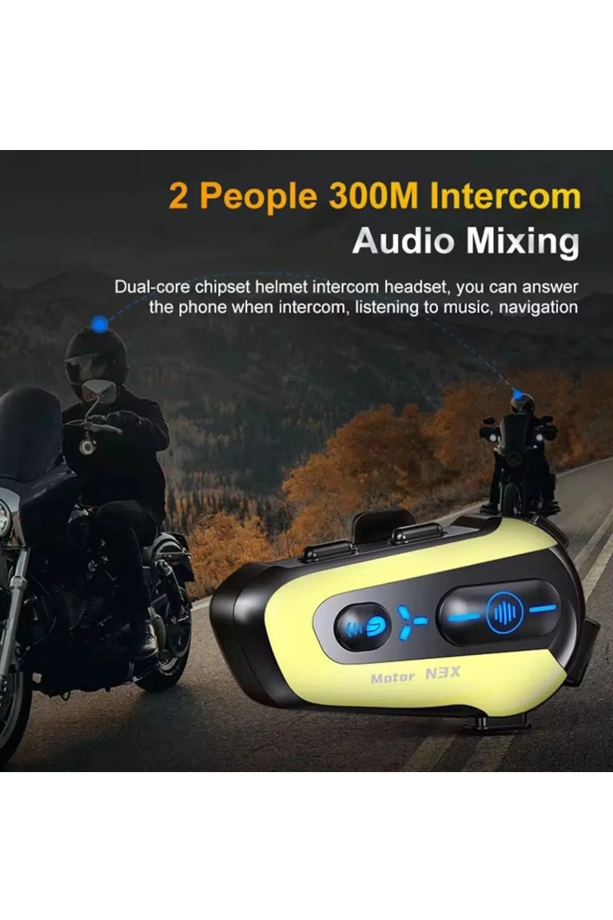 N3x Rgb Işıklı Intercom 3 Kişi Bağlantılı 1000mah Motosiklet Bluetooth Kulaklık Seti Fiyatı, Yorumları ve Özellikleri