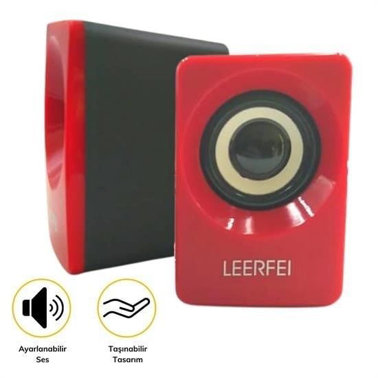 N62 1+1 Multimedia USB ve Jacklı Mini Hoparlör Yüksek Stereo Ses