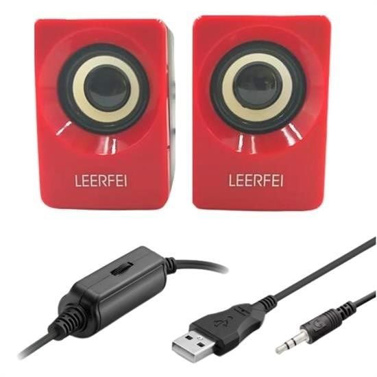 N62 1+1 Multimedia USB ve Jacklı Mini Hoparlör Yüksek Stereo Ses
