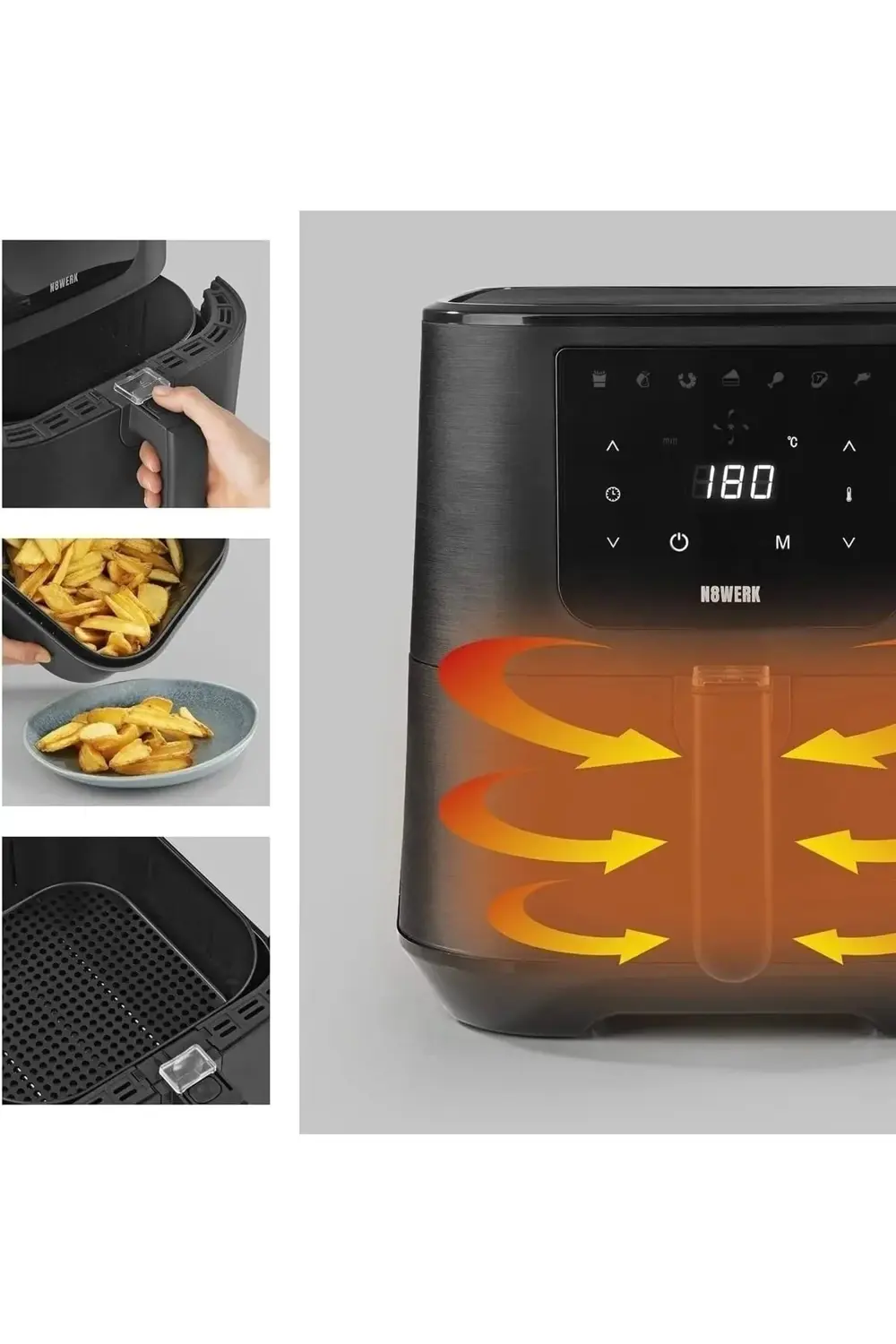 Leggno N8werk  Air Fryer - Dijital Ekran | 7 Program | 5.5L Sepet