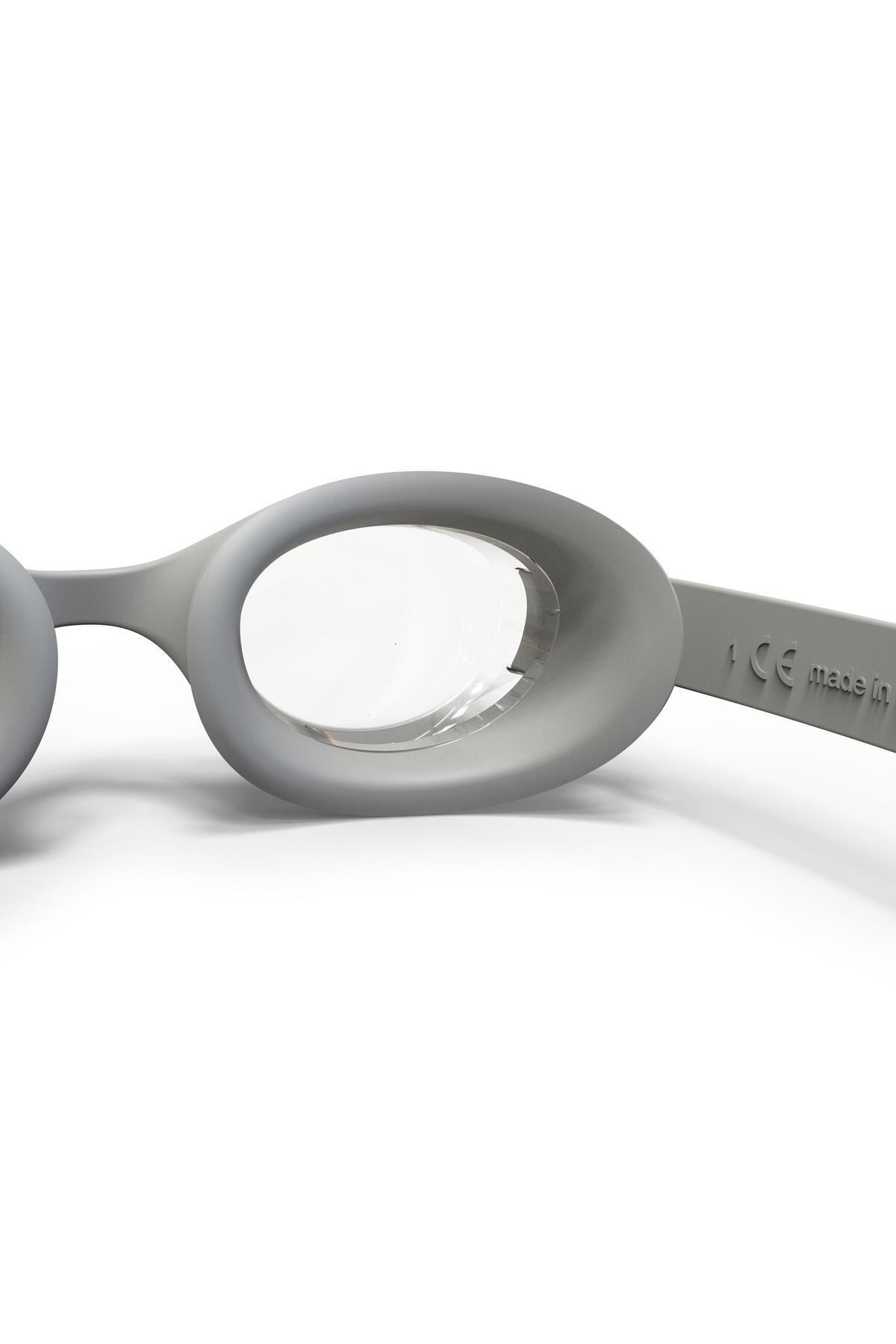 Nabaiji Yüzücü Gözlüğü - Standart Boy - Gri - Şeffaf Camlar - Rea