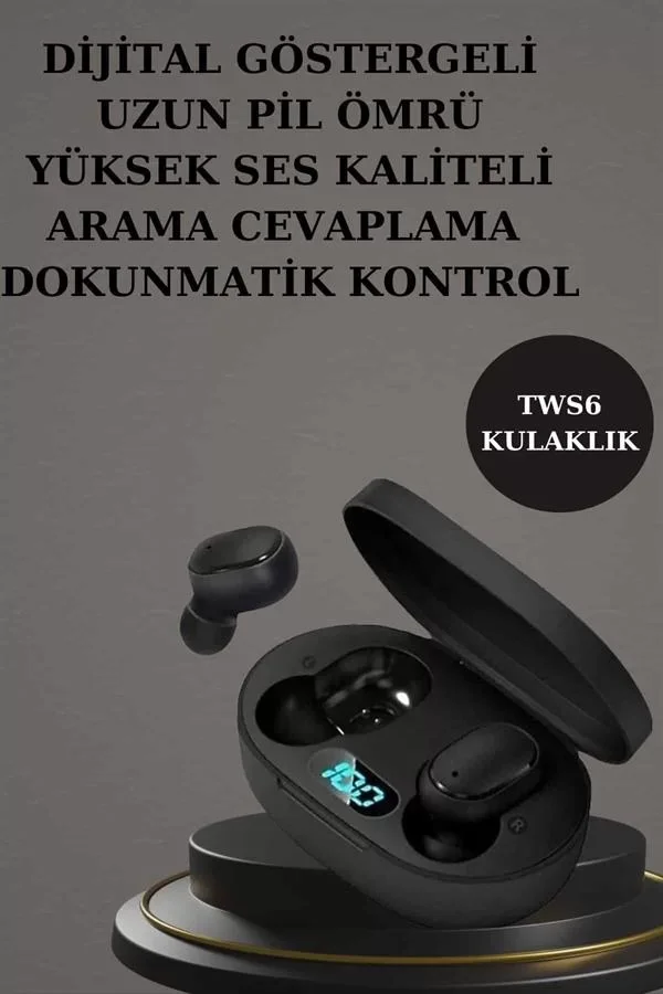 Nabız Ölçer Hediye Bileklikli Akıllı Saat ve Dijital Göstergeli Bluetooth Kulaklık Çoklu Şarj Girişi - Lisinya