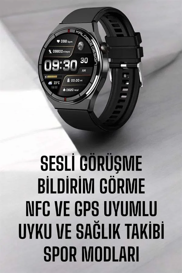 Nabız Sensörlü Akıllı Saat - Spor Modları ve GPS ile Sağlık Takibi