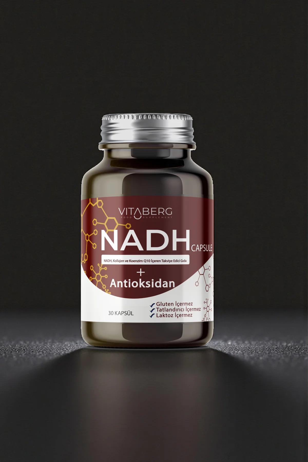 NADH Antioksidan+ | PQQ, Koenzim Q10, Resveratrol, Kolajen Tip II