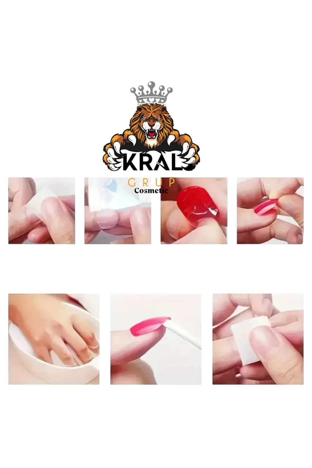 Nail Art Takma Tırnak, Tırnak Seti & Zararsız Yapıştırıcı 24'Lü