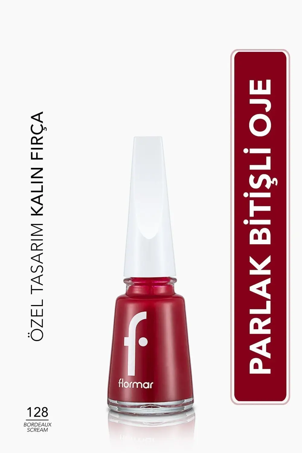 Nail Enamel Yüksek Pigmentli & Parlak Bitişli Oje Fne-128 Bordeau