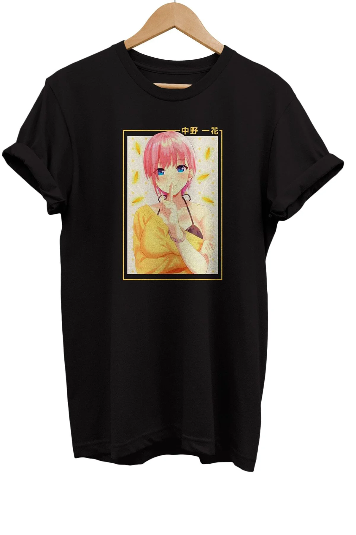 Nakano Ichika Baskılı %100 Pamuk Basic T-shirt Normal Beden Tişör