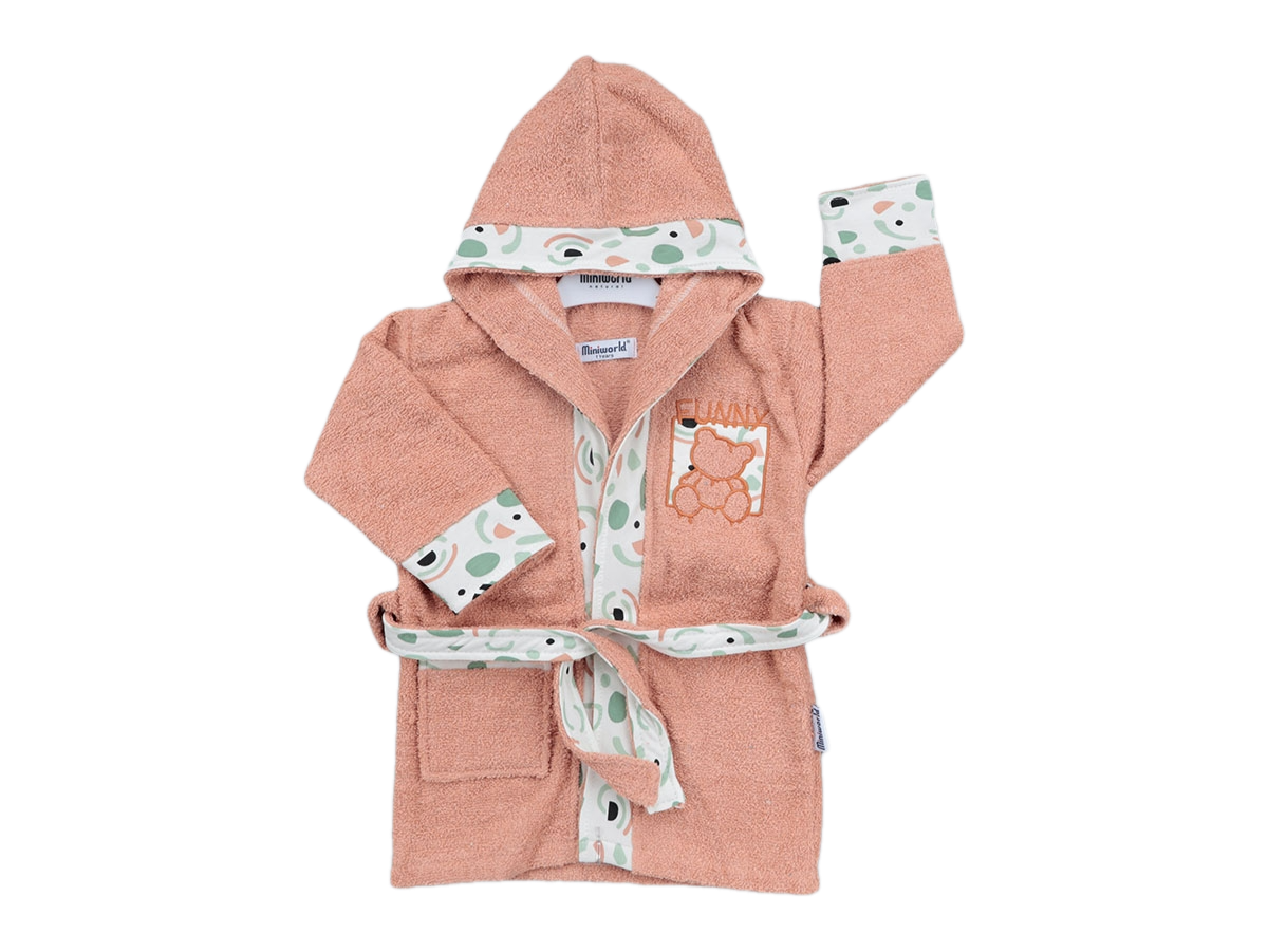 NAKIŞLI ERKEK BEBEK BORNOZ 5/8 YAŞ