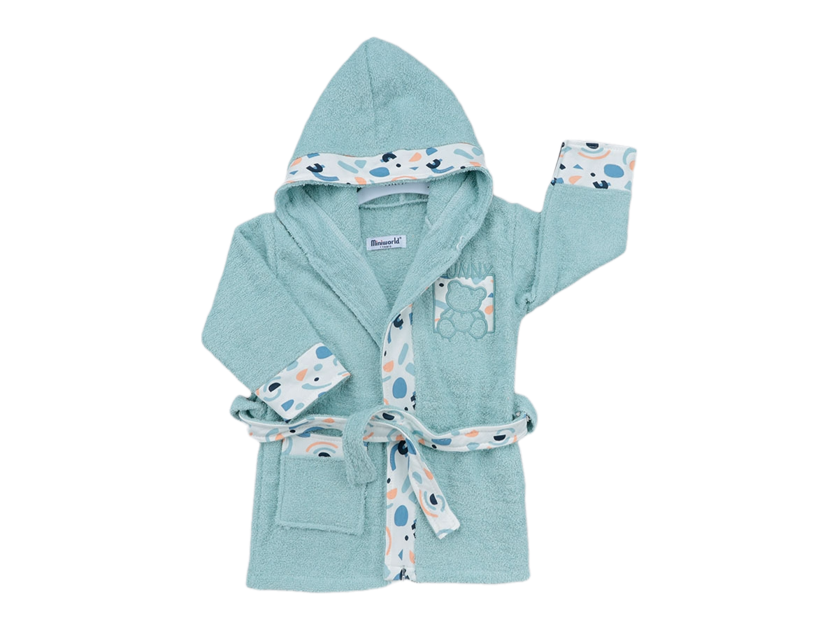 NAKIŞLI ERKEK BEBEK BORNOZ 5/8 YAŞ