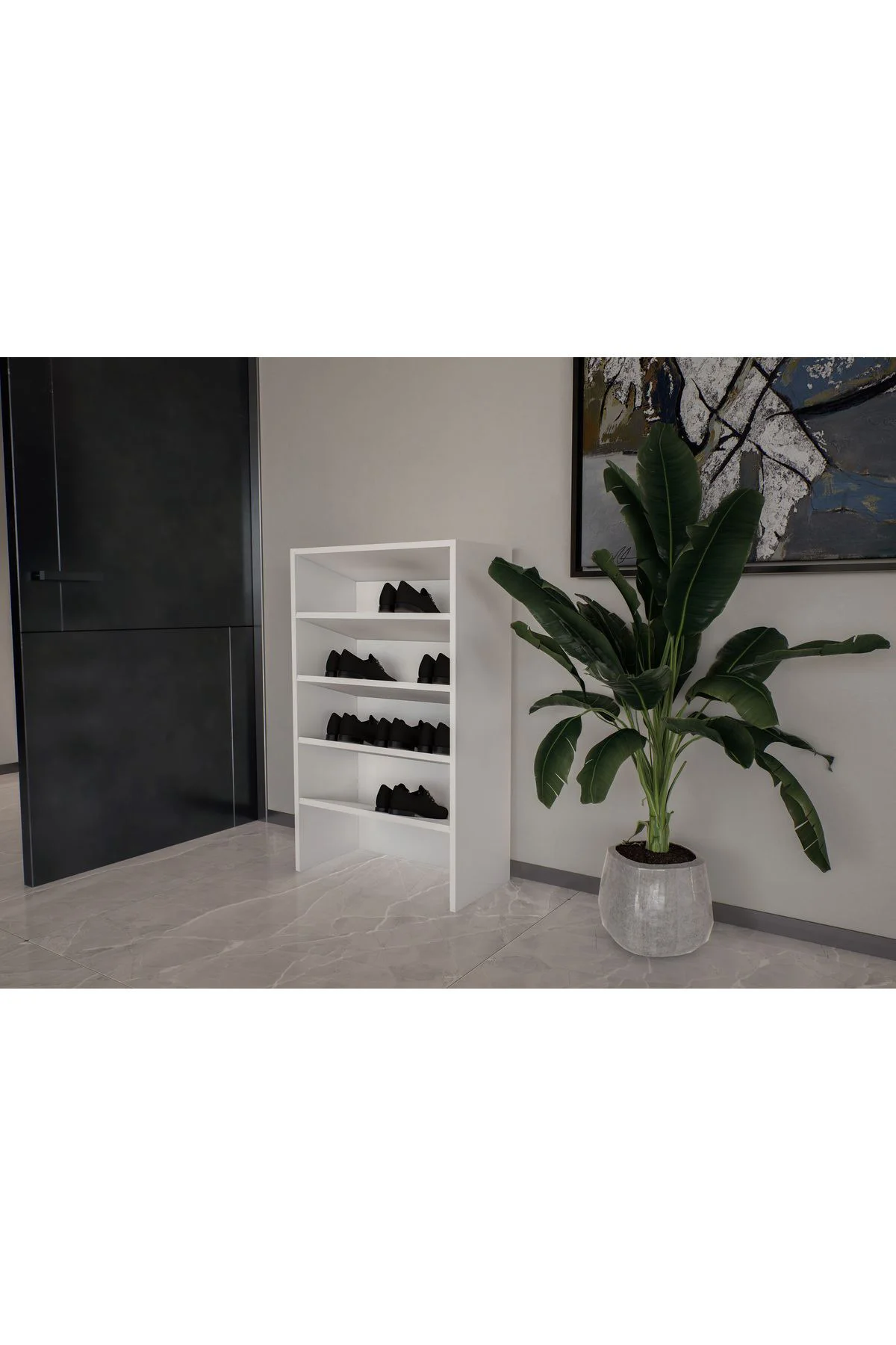 Nalani 4 Raflı 5 Bölmeli Dekoratif Ayakkabılık Atlantik Çam