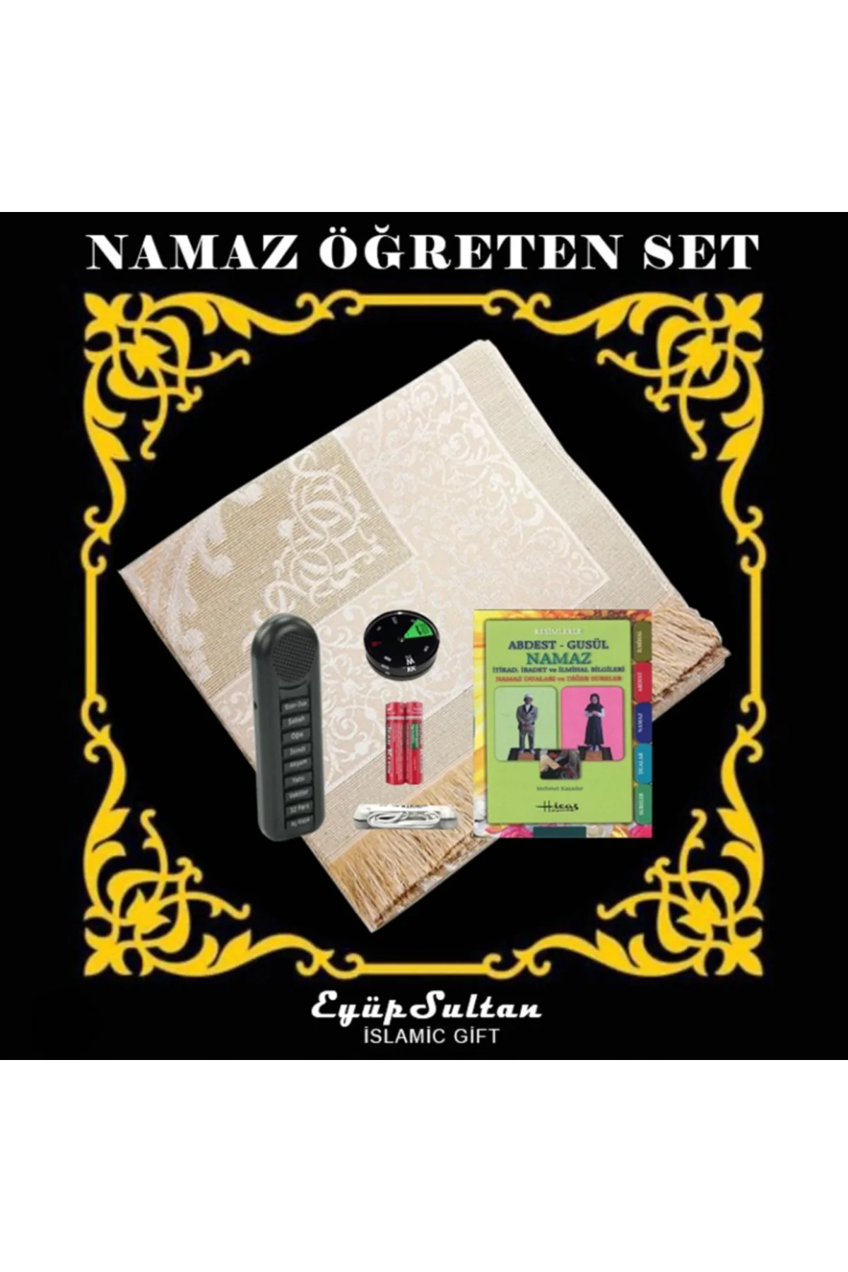 NAMAZ KILMAYI ÖĞRETEN SESLİ SECCADE SETİ (CİHAZ KULAKLI KİTAP PUS