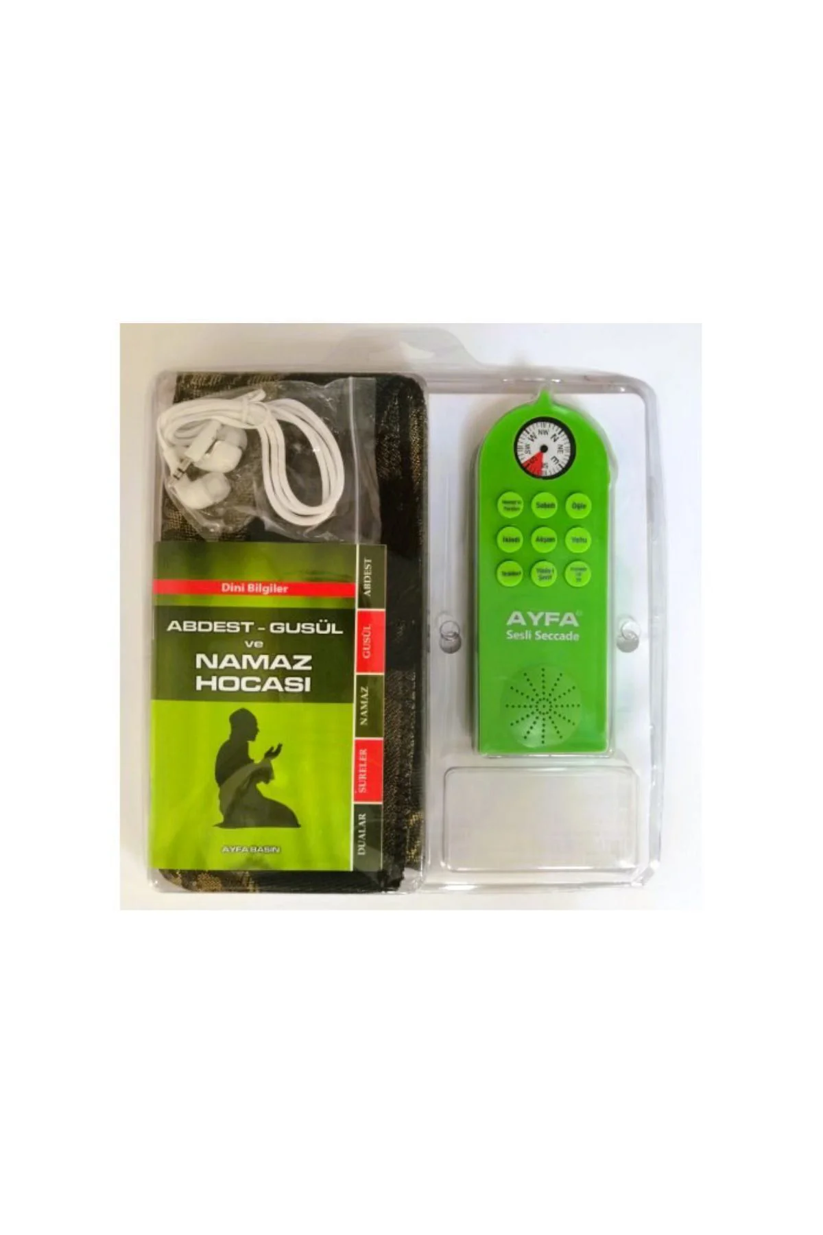 Namaz Kılmayı Öğreten Sesli Seccade Yeşil Renk