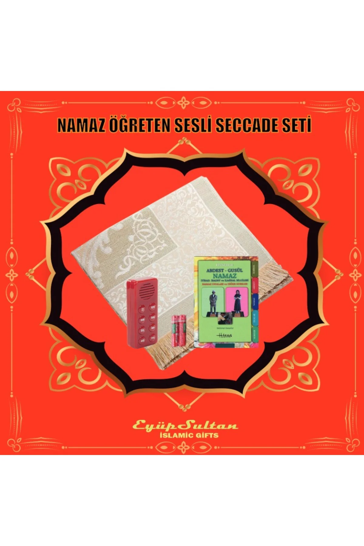 NAMAZ ÖĞRETEN SESLİ SECCADE (KIRMIZI NAMAZ ÖĞRETEN CİHAZ NAMAZ HO