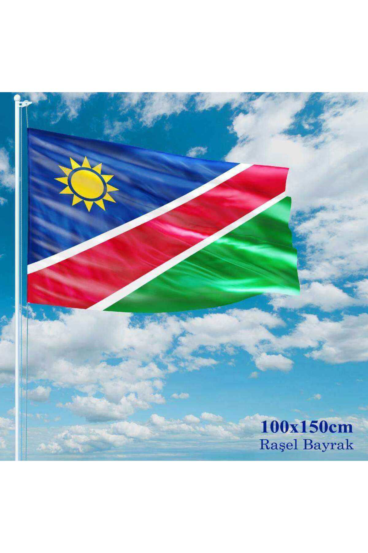 Namibya Bayrağı - 100x150 cm (1 metre x 1,5 metre) - Raşel Kumaş