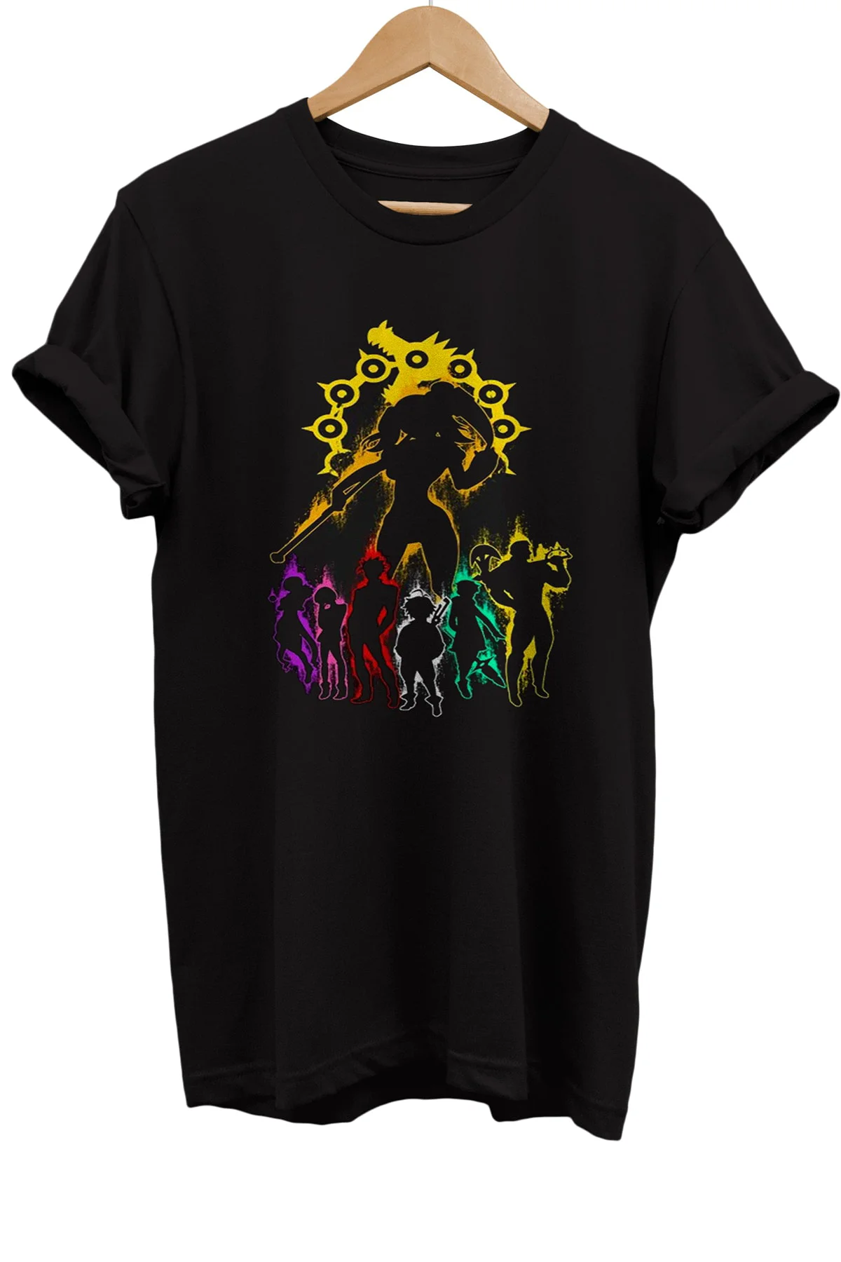 Nanatsu No Taizai Baskılı %100 Pamuk Basic T-shirt Normal Beden T Nanatsu No Taizai Baskılı %100 Pamuk Basic T-shirt Normal Beden T