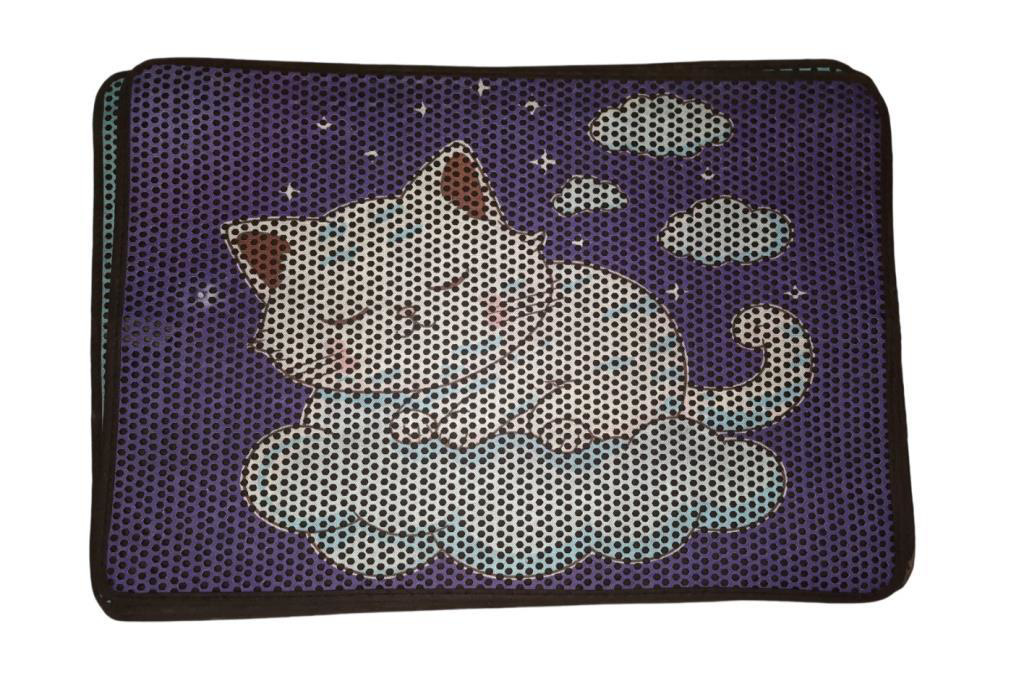 Nanbell Büyük Elekli Çift Katlı Kedi Kumu Paspası 75X59 cm Desenl