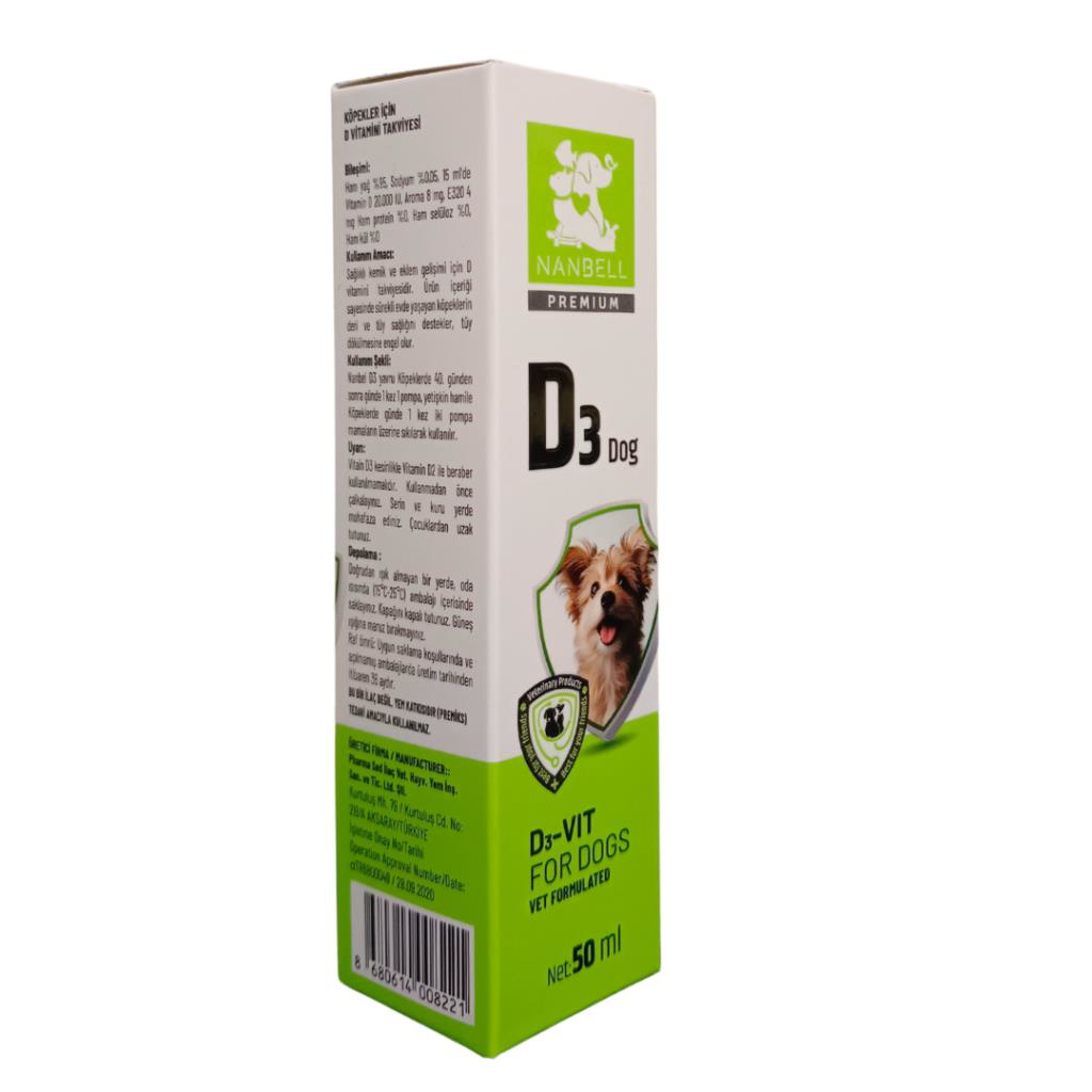 Nanbell  D3 Köpek Vitamini 50Ml