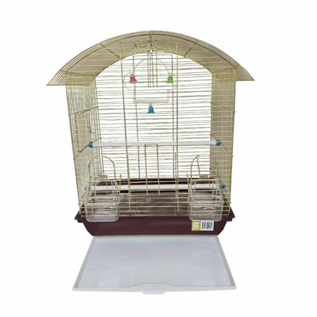 Nanbell  Pirinç Sürgülü İzgaralı İthal Kuş Kafesi 37X28x48cm