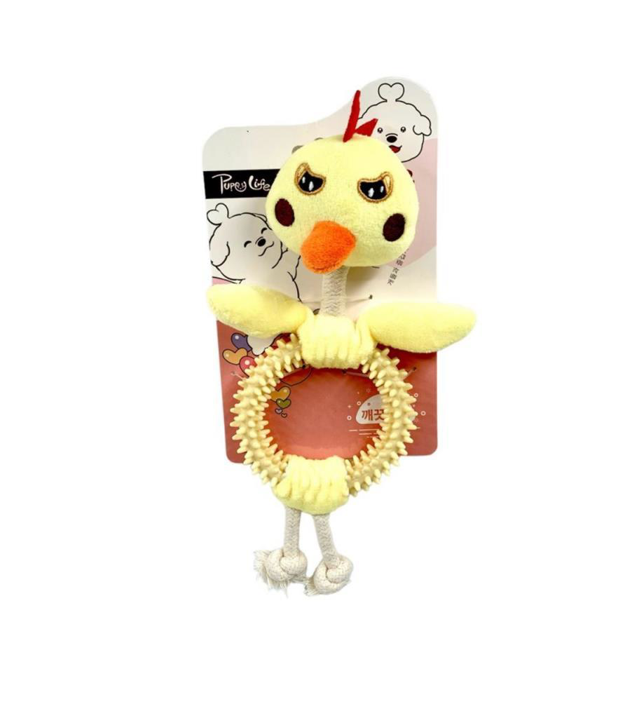 Nanbell  W527 Kedi Ve Köpek Peluş Dişlik Oyuncak Sarı 27-14Cm