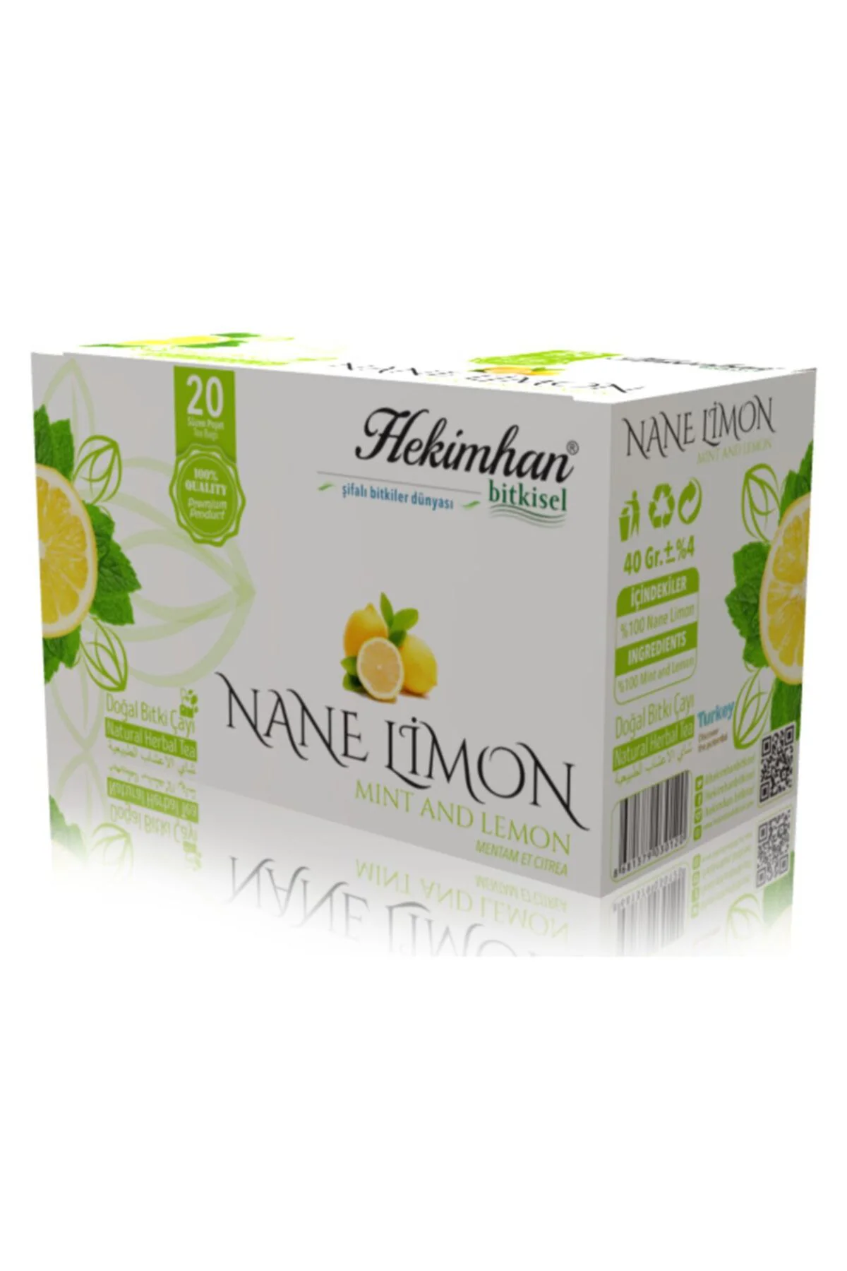 Nane Limon 20'li Süzen Poşet Çay Sallama Bitki Çay, Demleme Bitki