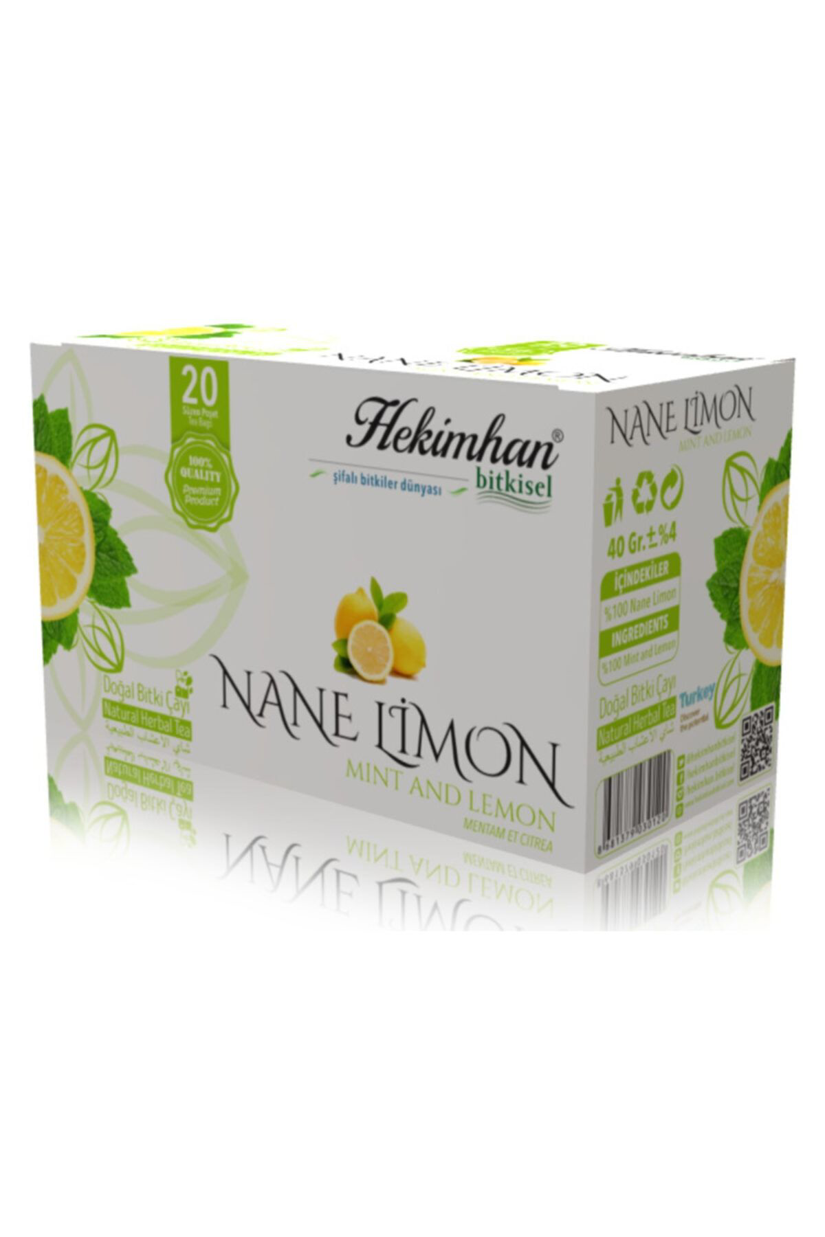 Hekimhan Nane Limon 20'Li Süzen Poşet Çay Sallama Bitki Çay, Demleme Bitki