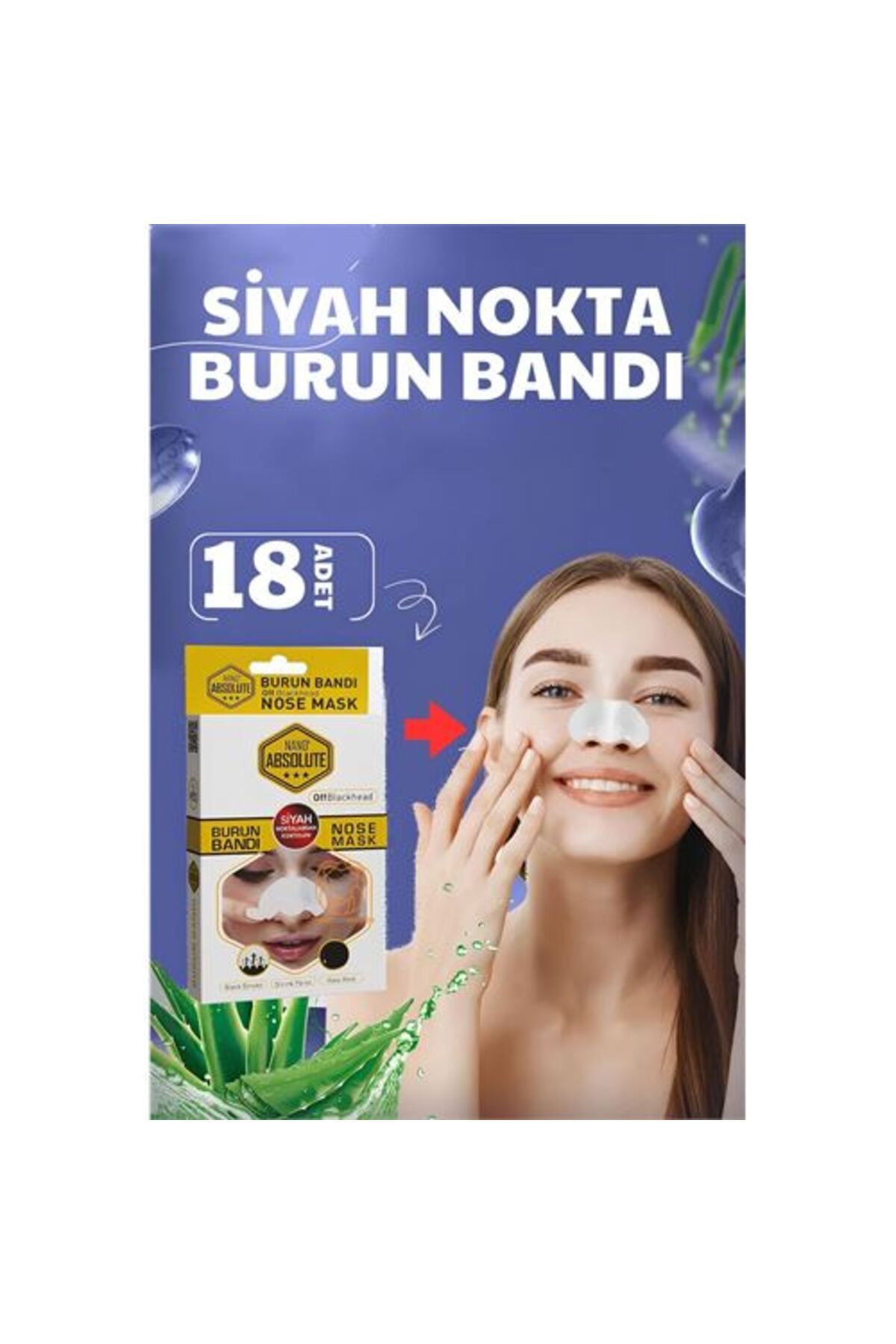 Modacar Nano Burun Siyah Nokta Bandı Absolute Professional 18 Adet