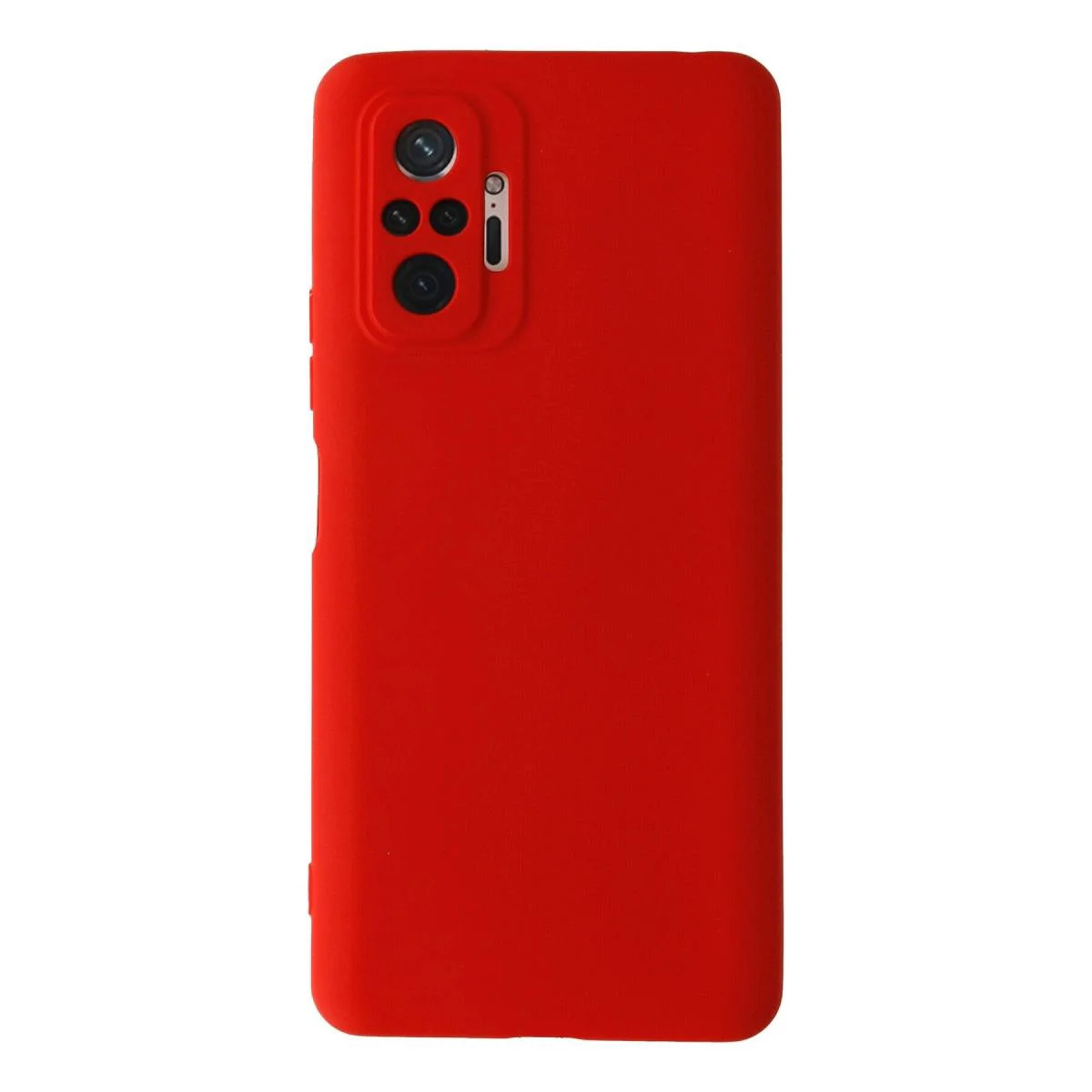 Nano İçi Kadifeli Silikon Kılıf - Xiaomi Redmi Note 10 Pro ile Uyumlu, Kırmızı
