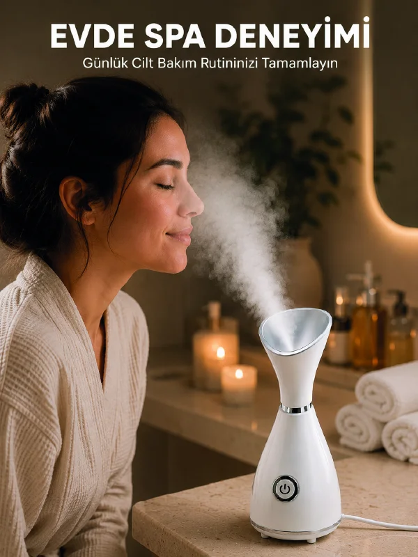 Nano İyonik Buhar Cihazı Tek Tuşla Kullanım Yüz Bakım Makinesi