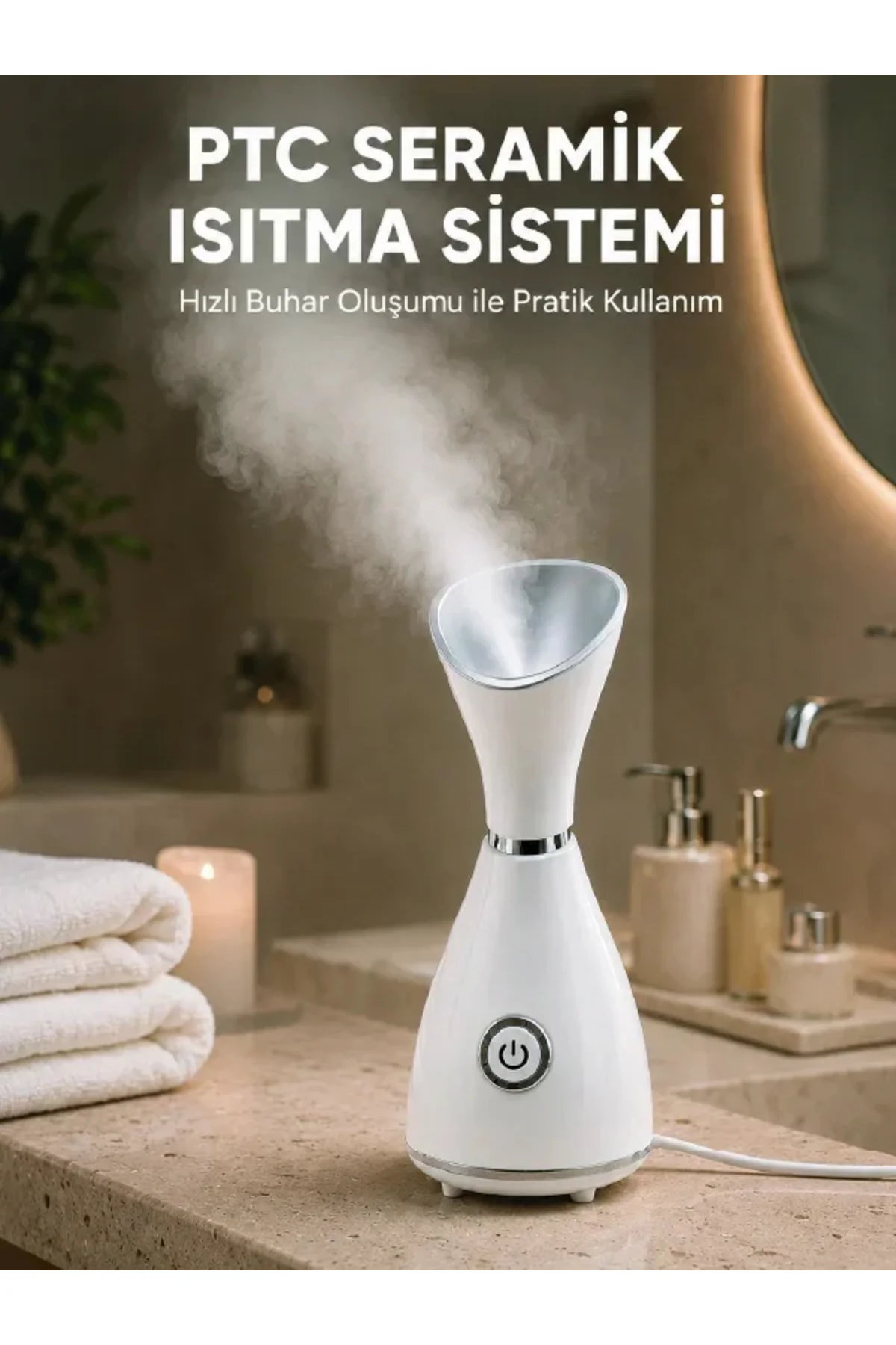 Nano İyonik Cilt Bakım Buhar Makinesi PTC Isıtma Sistemli Nano İyonik Cilt Bakım Buhar Makinesi PTC Isıtma Sistemli