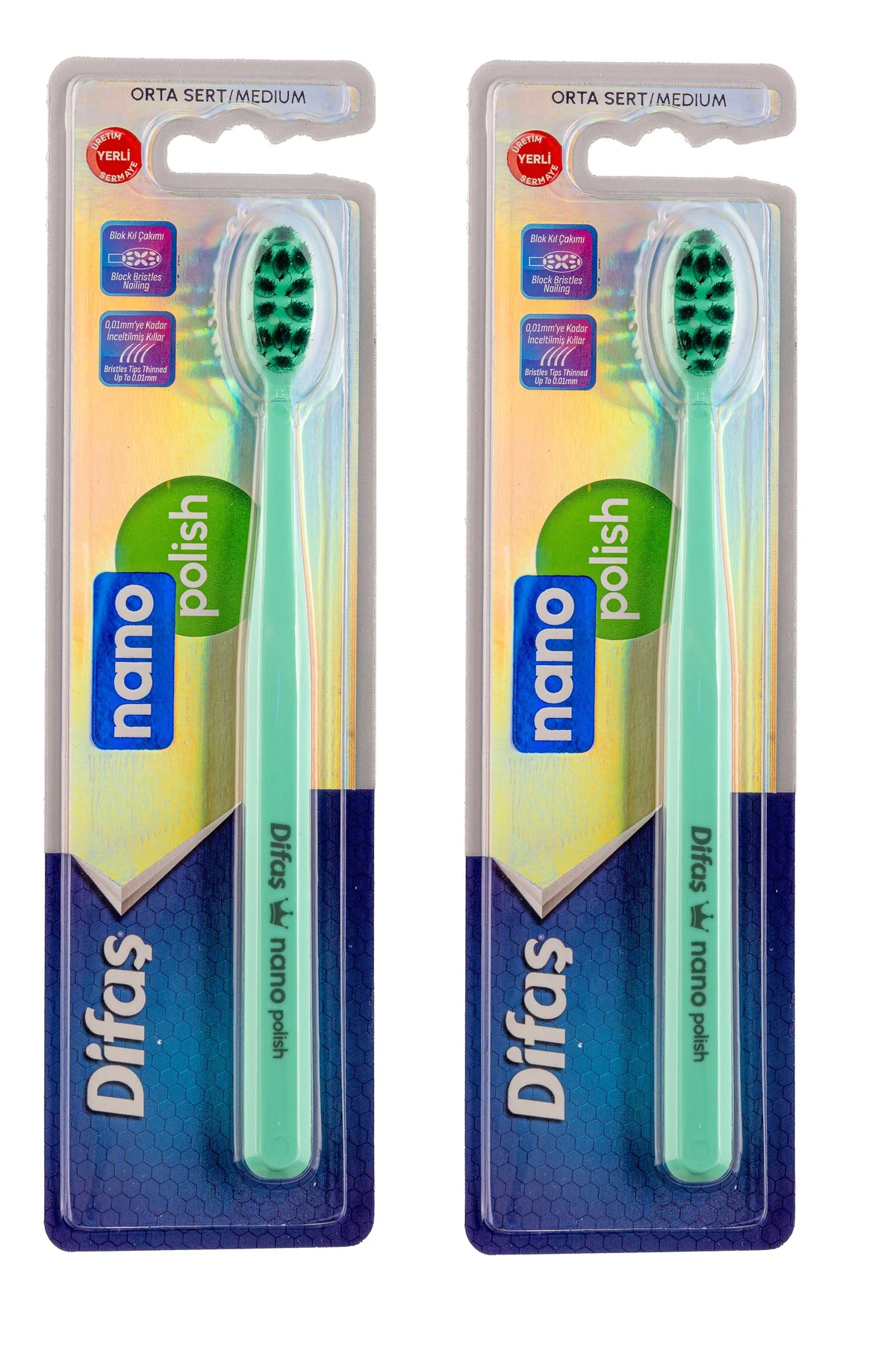Nano Polish Orta Sert (Medium) Diş Fırçası (2 Adet)