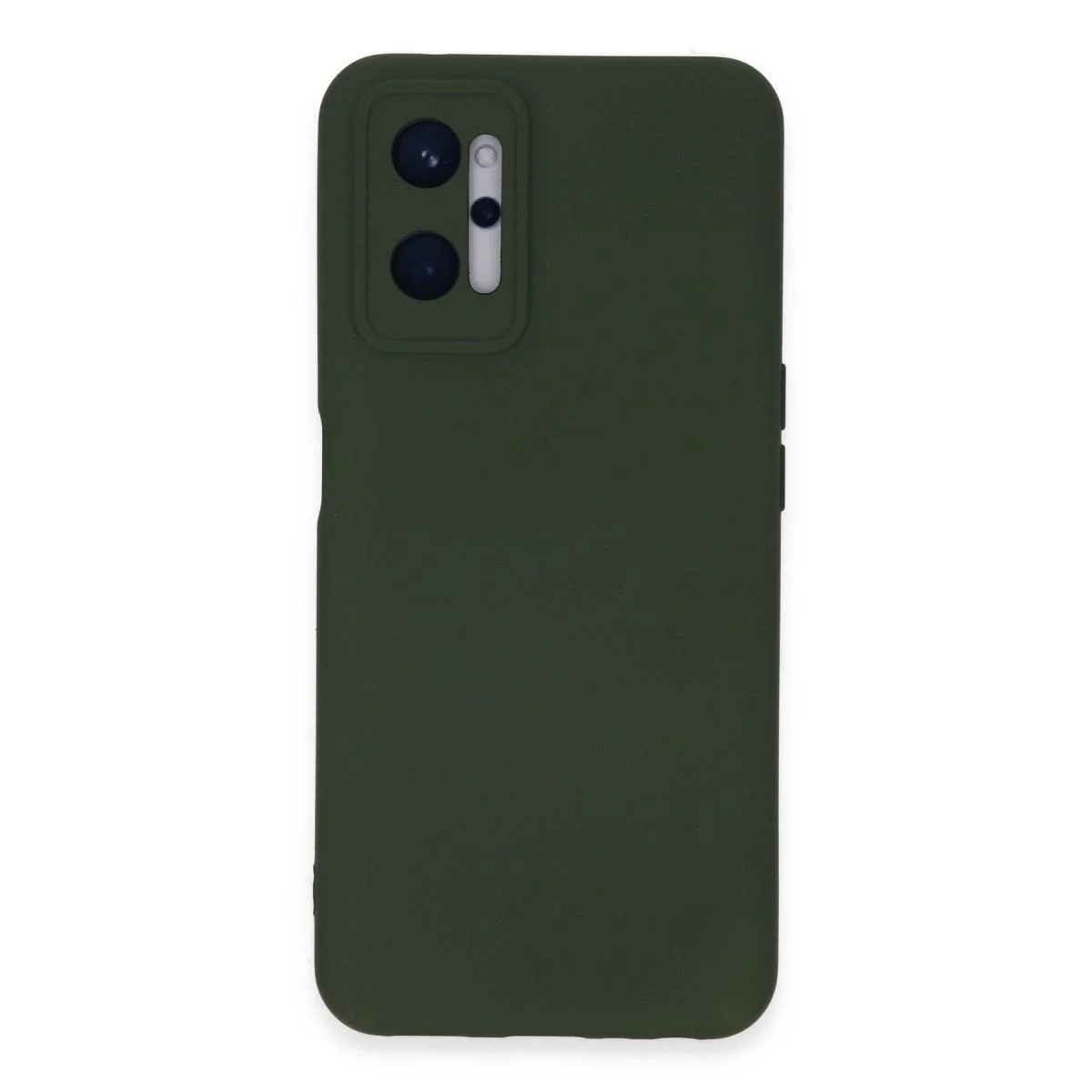 Nano Silikon Kılıf - İç Kadifeli Koyu Yeşil Realme 9i 4g ile Uyumlu Şok Emici Koruyucu Kılıf