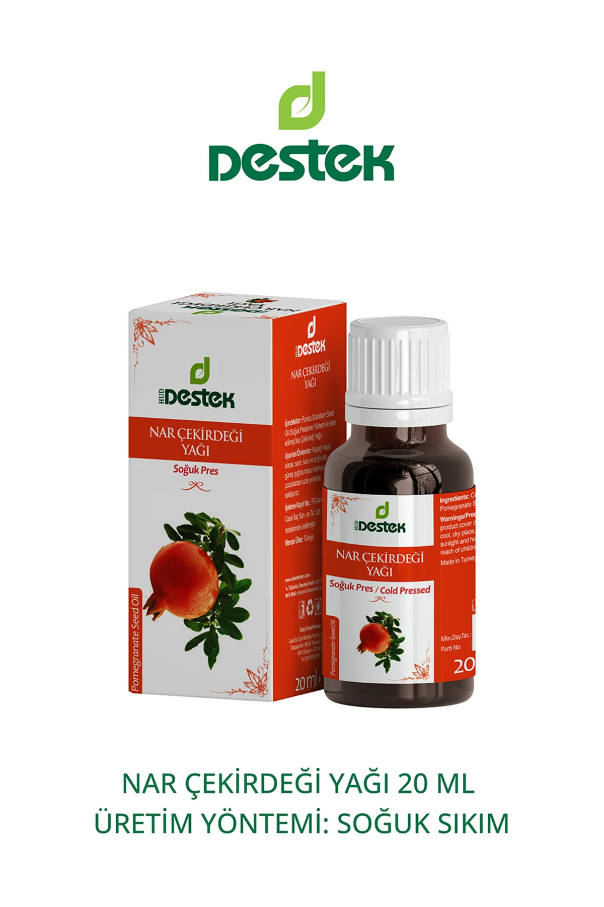 Nar Çekirdeği Yağı 20 ml Soğuk Pres