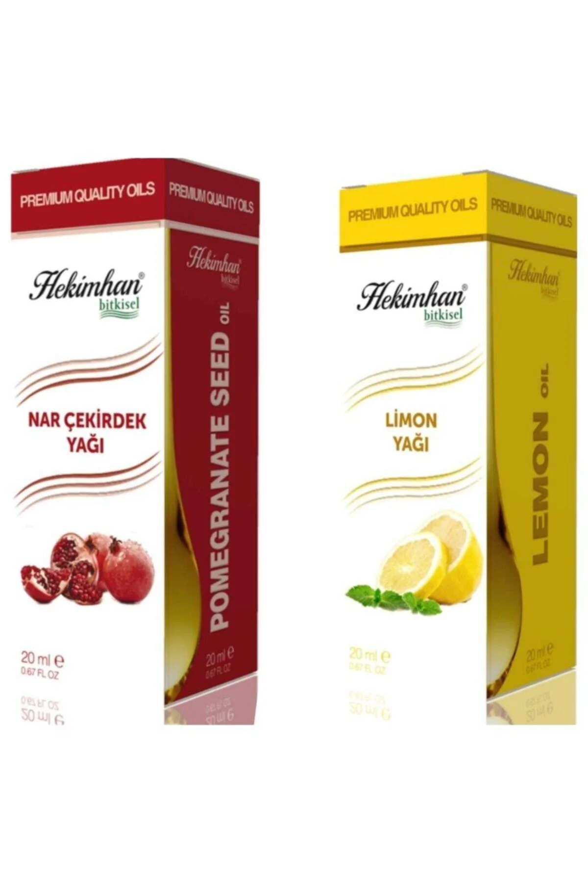 Nar Çekirdek Yağı 20 ml ve Limon Yağı 20 ml Nar Çekirdek Yağı 20 ml ve Limon Yağı 20 ml