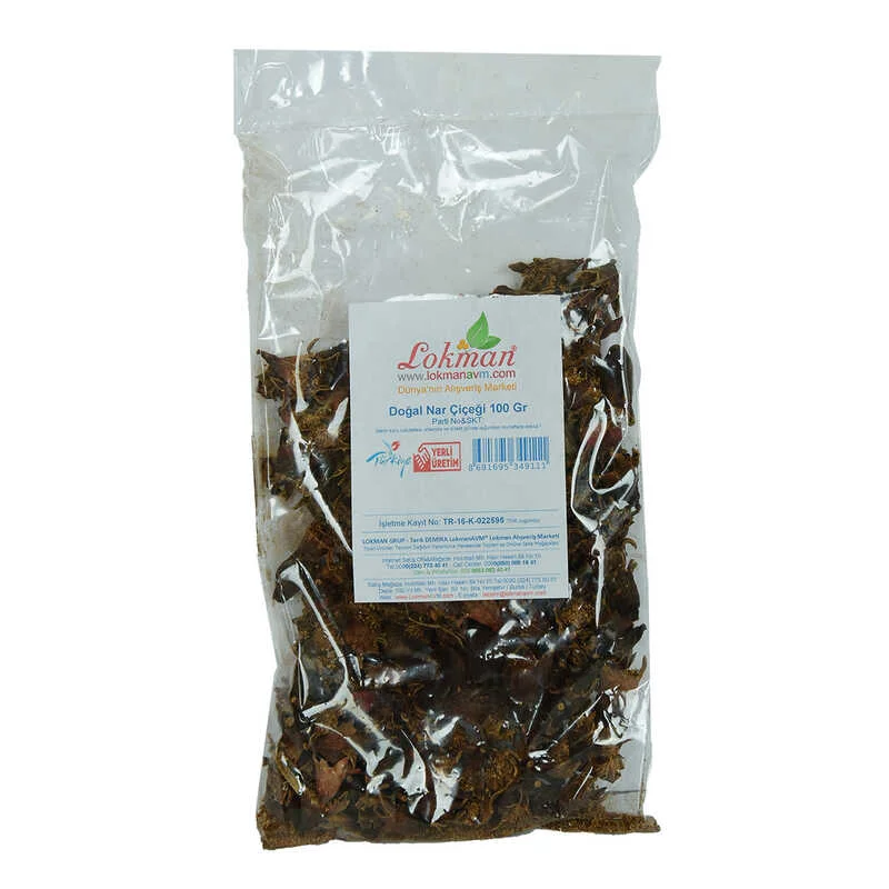 Nar Çiçeği Doğal 100 Gr Paket - Katkısız Doğal Nar Çiçeği