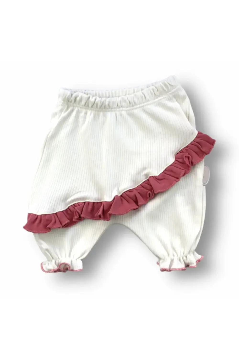 Nar Çiçeği Roman Şalvar Kısa Kollu 3'lü Bebek Kız Takımı