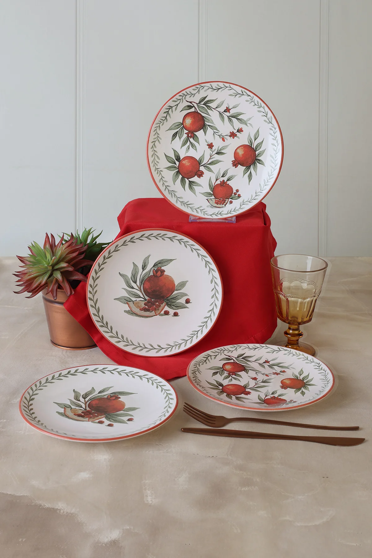 Nar Ege Pasta Tabağı 20 Cm 4 Adet 23800-01