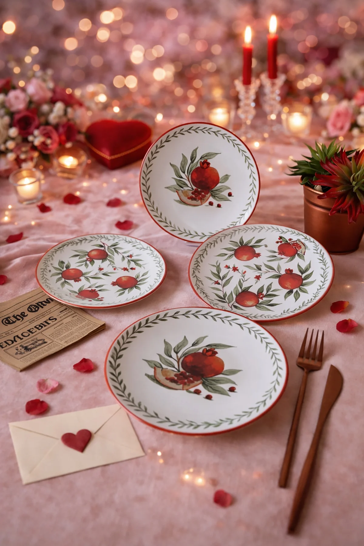 Nar Ege Pasta Tabağı 20 Cm 4 Adet 23800-01