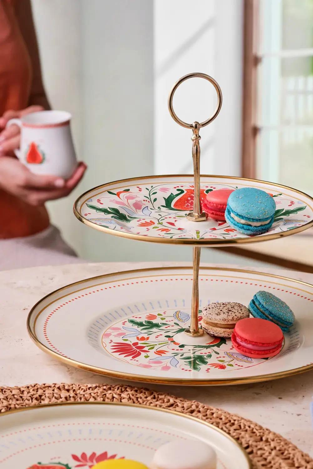 Nar Emaye Katlı Kurabiyelik 21X29 cm