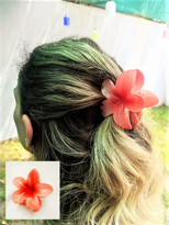 NARÇİÇEĞİ LOTUS ÇİÇEK PARLAK AKRİLİK KADIN VİNTAGE MANDAL TOKA-MA