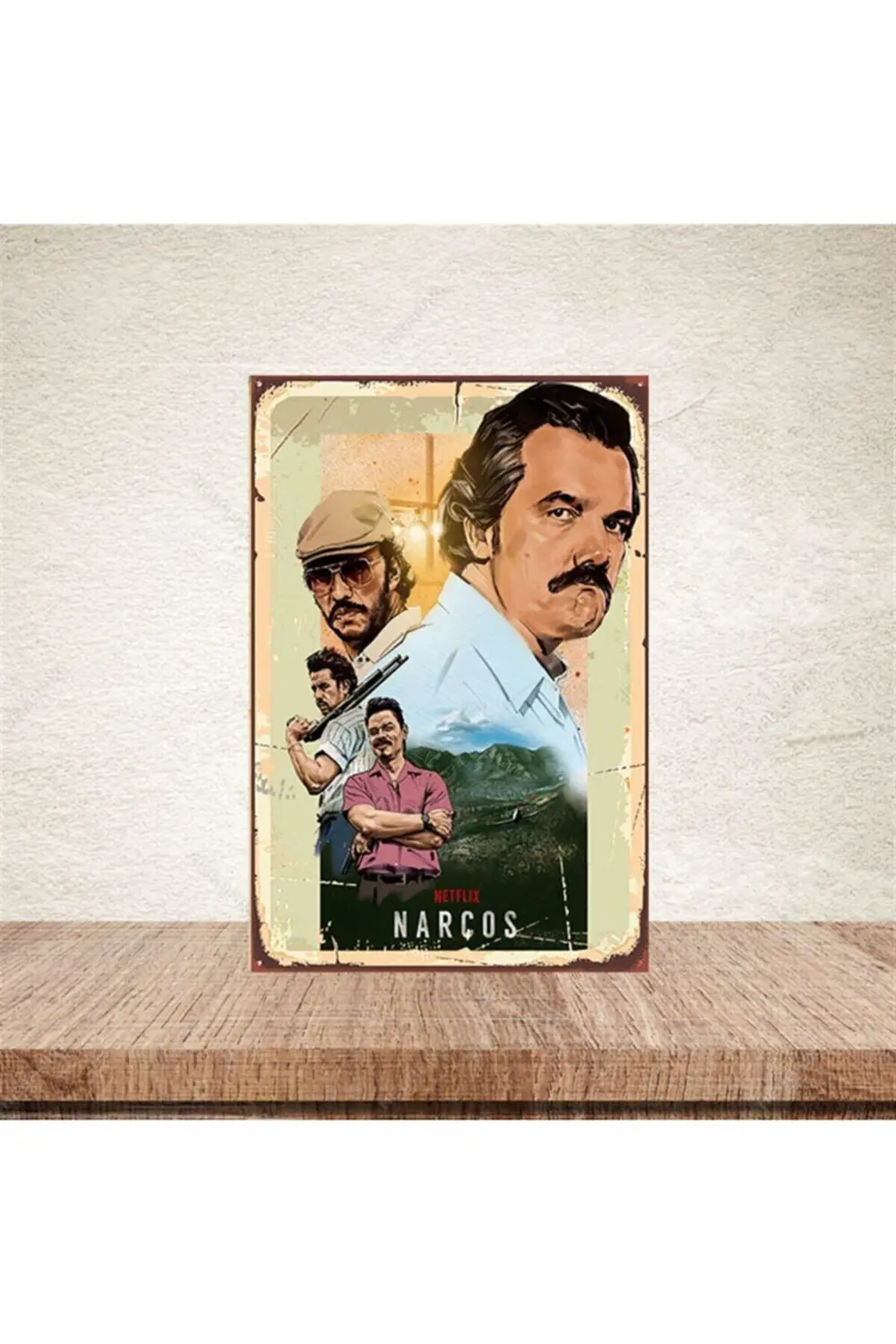 Narcos 20-30 Cm Retro Ahşap Poster Narcos 20-30 Cm Retro Ahşap Poster