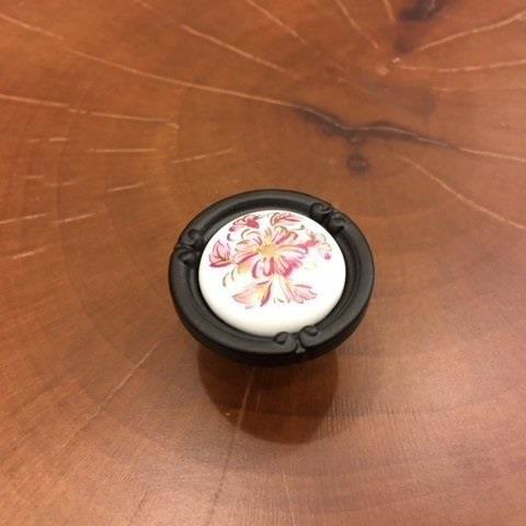 Gürçay Hırdavat Narin Porselen Kulp Siyah Düğme (2 Adet)