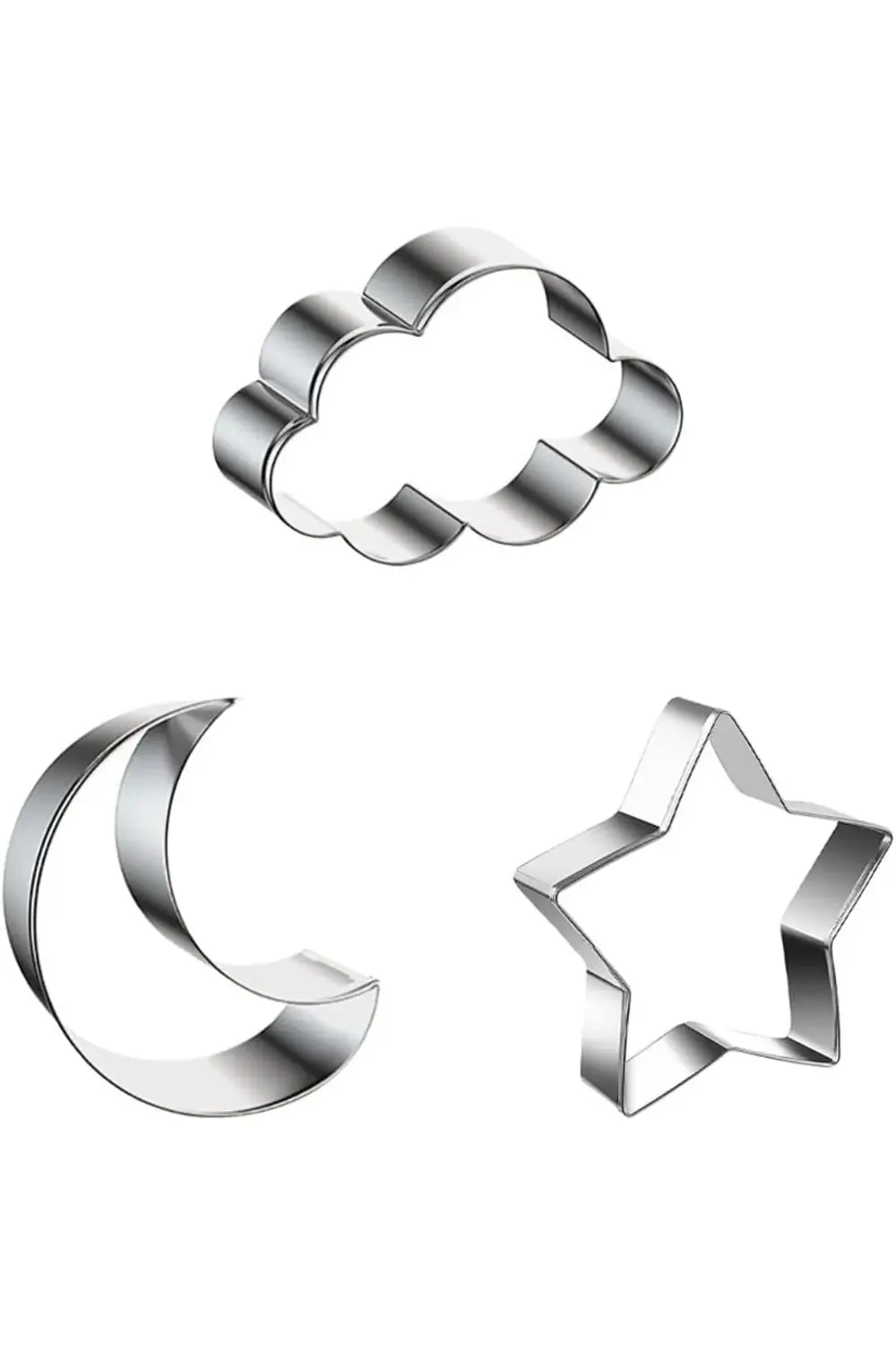 Nar Kalıp Narkalıp Ay Yıldız Bulut Kurabiye Kalıbı 3 Lü Set